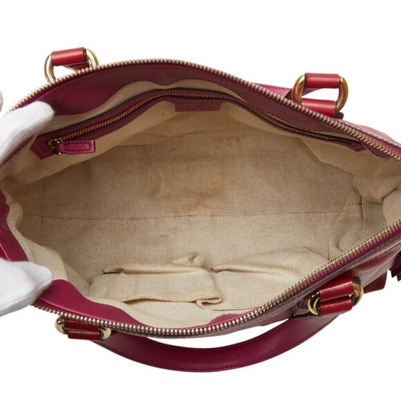 GUCCI Red Leather Shoulder Bag - Picture 12 of 16